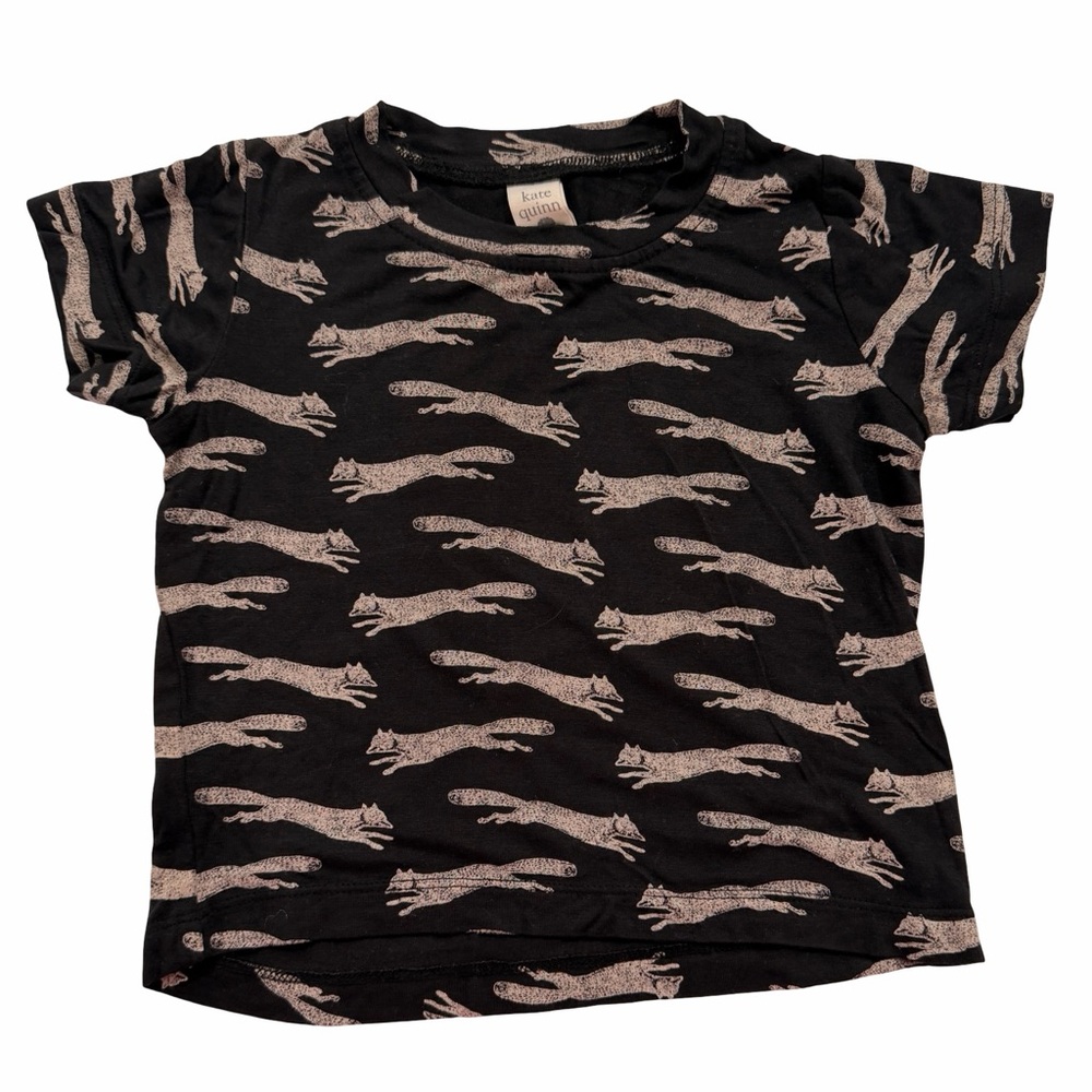 Kate Quinn Fox Print Tee 12-18M Modal